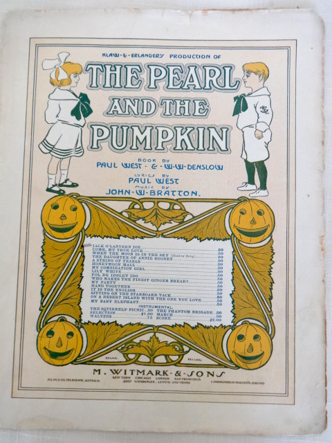 Pearl and the Pumpkin Sheet Music 1905