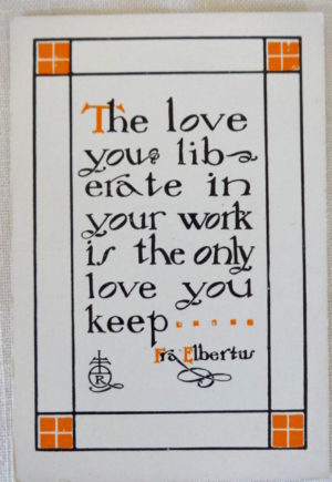 Roycroft Postcard Motto Dard Hunter Elbert Hubbard