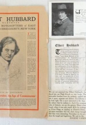 Elbert Hubbard Lecture Speaking Ephemera
