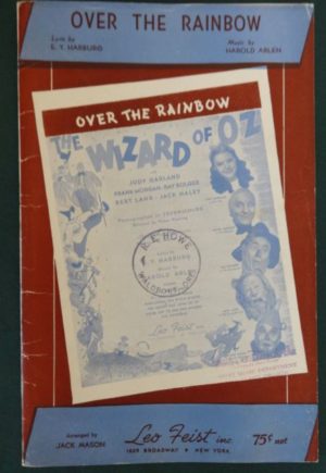 Over the Rainbow Orchestra Score Music 1939