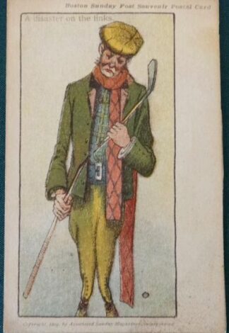 john r Neill Disaster on the Links 1904 golf Postcard