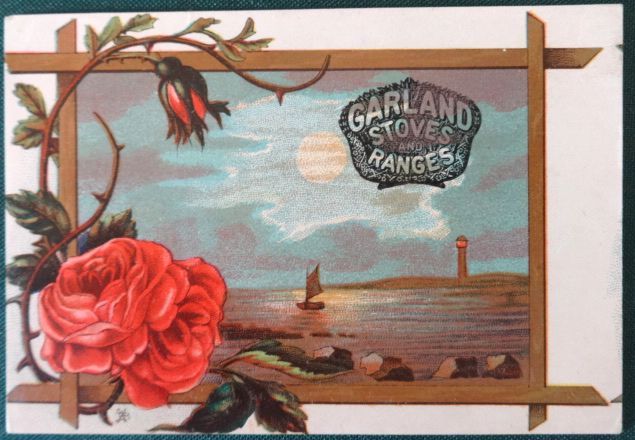 Trade Card Garland stoves W W Denslow Baker & Hayes