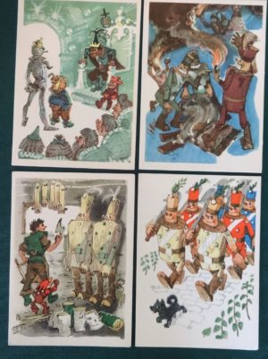 Russian Postcards wooden Soldiers 1969 volkov vladimirsky wizard of oz