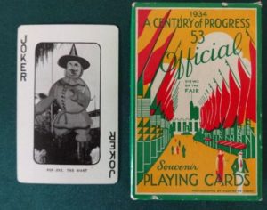 Strawman joker playing Card set world's fair chicago popeye