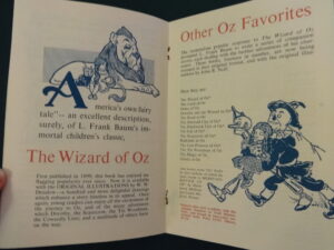 Reilly& Lee book catalog wizard of oz 1965