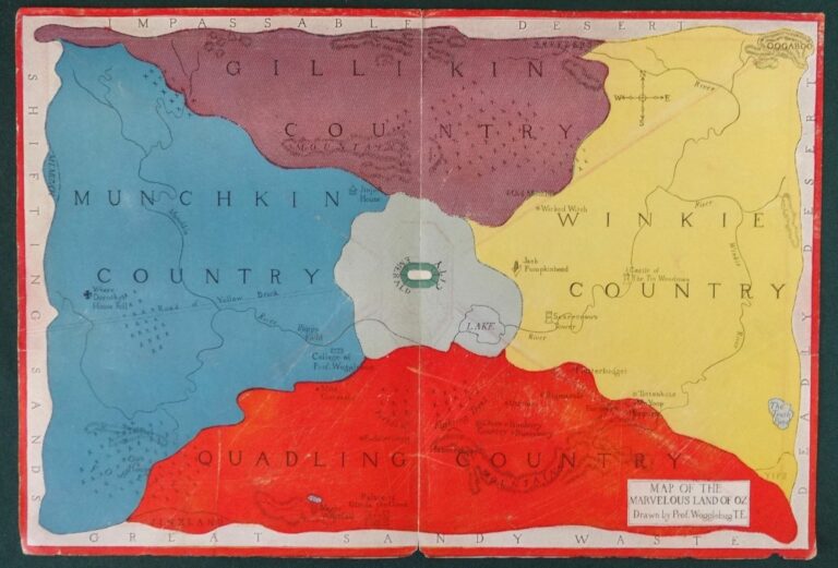 Wizard of Oz Land of Oz Map 1920