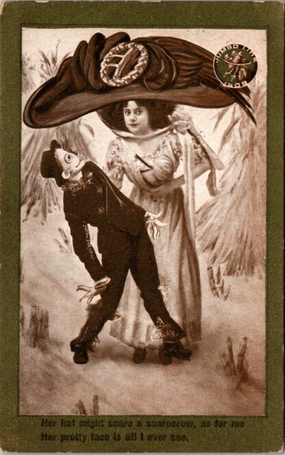 Scare a Scarecrow Wizard of Oz Fred Stone Postcard