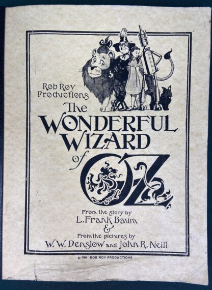 Rob Roy Macveigh Wizard of Oz Screeplay Signed 1986