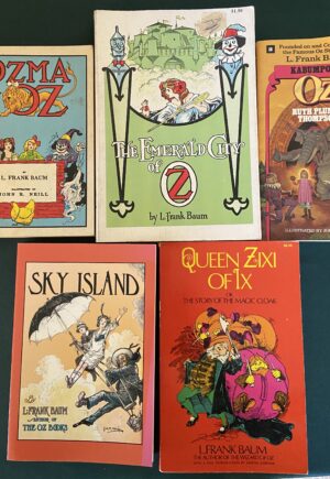 wizard of oz book lot l frank baum sky island queen zixi emerald city ozma kabumpo
