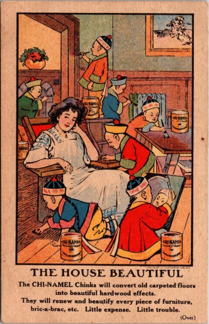 W W DENSLOW Chi-namel Advertising Postcard--House Beautiful--Wizard of Oz Illustrator