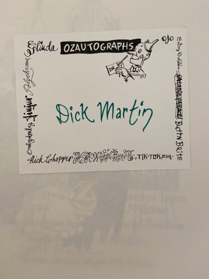 Forbidden Fountain of oz book Dick Martin Signed 1980