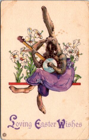 John R Neill Easter Rabbit Postcard Oz Banjo