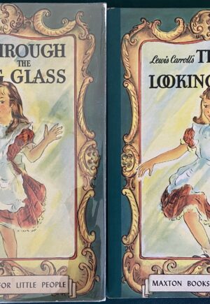 through the looking glass alice lewis carroll, maxton, 1947, dust jacket