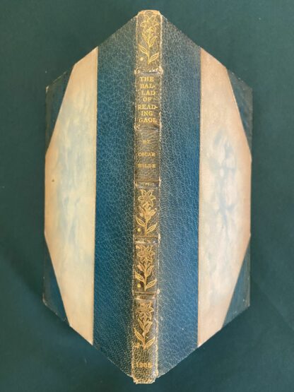 Ballad of Reading Gaol 1905 Roycroft Roycrofters Blue 3/4 Leather Levant Cover Vellum Wilde