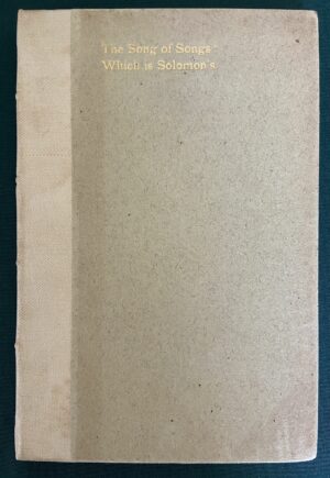 Roycroft Song of Songs 1896 book inscribed elbert hubbard 1896