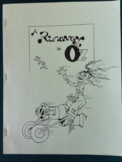Runaway in oz book 1990 first edition limited Mueller