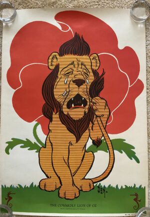 Ozco cowardly lion Poster w w denslow wizard of oz ozco