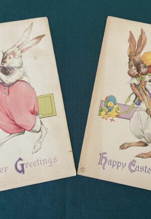John R Neill Rabbit Easter Postcard Bunnies Playing