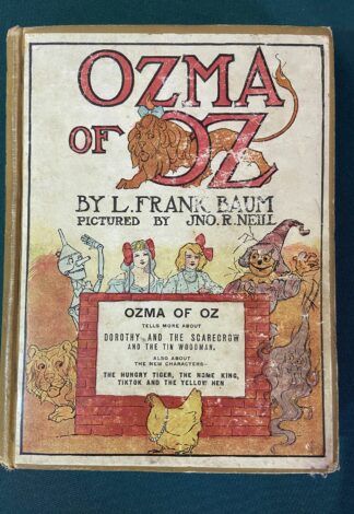 Ozma of Oz book 1st edition fifth printing l frank baum