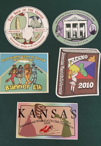 Wizard of Oz Club convention stickers