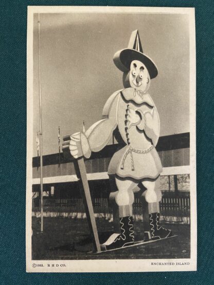 Scarecrow Postcard Wizard of Oz 1933 World's Fair