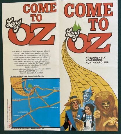 Come to Oz Land of Oz Brochure Beech Mountain