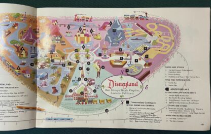 1963 Guide to Disneyland Map Walt Disney