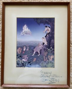 Walt Disney Signed Sleeping Beauty Dye Transfer Print Bob Moore