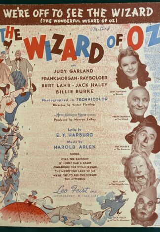 Off to See the Wizard MGM Wizard of Oz Sheet Music Jitterbug