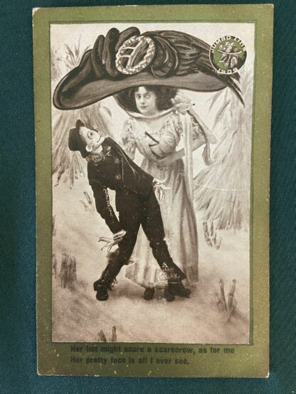 Wizard of Oz Stageplay Postcard Scarecrow Fred Stone