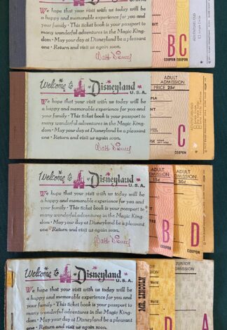 Disneyland Ticket Book Lot