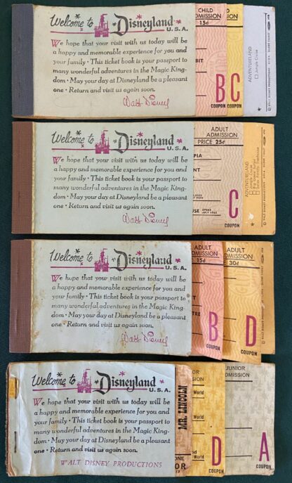 Disneyland Ticket Book Lot