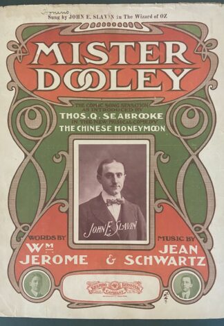 Mister Dooley Wizard of Oz Sheet Music 1902