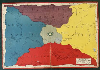 Wizard of Oz Map 1920 Tik-Tok of Oz Antique