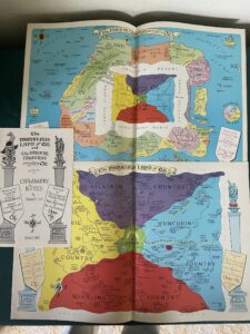 Wizard of Oz Club 1967 Land of Oz Map Marvelous Countries Surrounding Oz