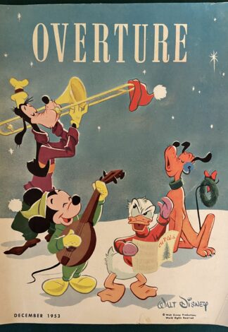 Disney Overture Magazine Mickey Mouse 25th Birthday 1953 Bob Moore Music