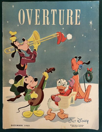 Disney Overture Magazine Mickey Mouse 25th Birthday 1953 Bob Moore Music