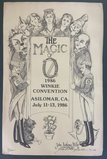 Magic of Oz Winkie Convention 1986 John Anthony Miller Limited Edition Poster