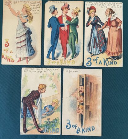 3 of a kind theater trade card W W Denslow Oz Illustrator Original