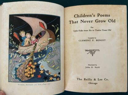 Sold: 1922 CHILDREN'S POEMS THAT NEVER GROW OLD Book John R Neill Color Plates (Oz) - Image 3