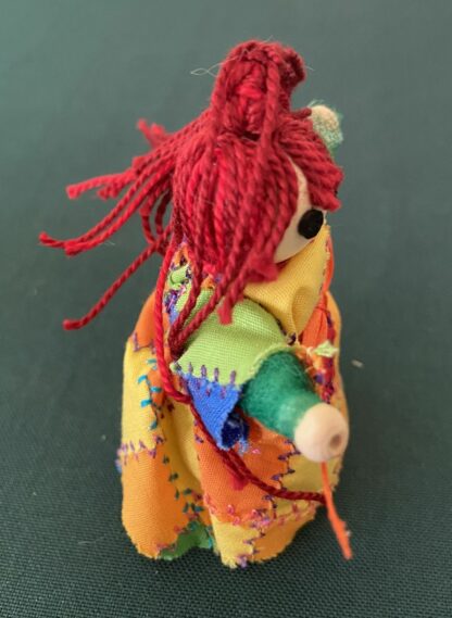 Handmade Patchwork Girl of Oz Figurine in Moon and Stars Bag (Scraps) - Image 4