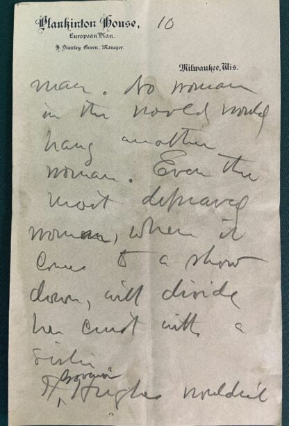 “A Woman for Governor”, Original Handwritten Manuscript by Elbert Hubbard, Women’s Suffrage, Feminism, Death Penalty - Image 5