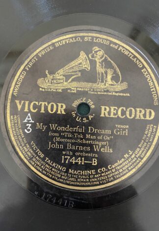 My Wonderful Dream Girl Wizard of Oz Tik Tok Man of Oz Record Victor Nipper