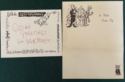 1971 Dick Martin Signed Letter Plus Autograph Personal Stationery Wizard of Oz Book Illustrator - Image 2