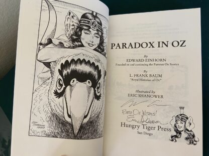 PARADOX IN OZ Book Signed by Author Einhorn, Eric Shanower Ozma Original Drawing, Wizard of Oz Pastiche - Image 3