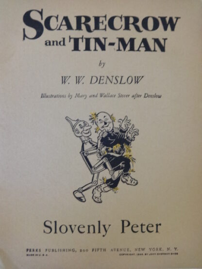 Scarecrow and Tin-man W. W. Denslow 1946 Perks Wizard of Oz Book - Image 3