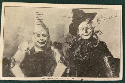 CHOICE Wizard of Oz Stageplay  Original Postcards Montgomery & Stone Scarecrow Tin-man & Cast - Image 2