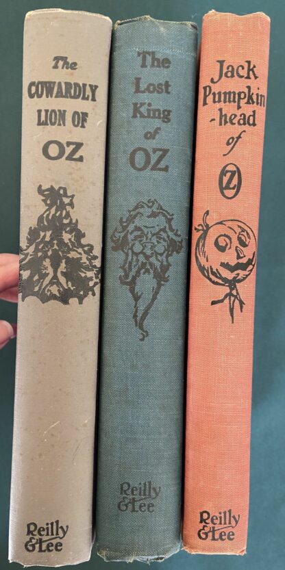 3 Ruth Plumly Thompson Wizard of Oz Books: Cowardly Lion, Jack Pumpkinhead, Lost King of Oz - Image 2