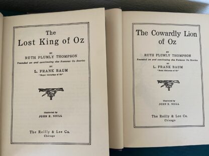 3 Ruth Plumly Thompson Wizard of Oz Books: Cowardly Lion, Jack Pumpkinhead, Lost King of Oz - Image 6