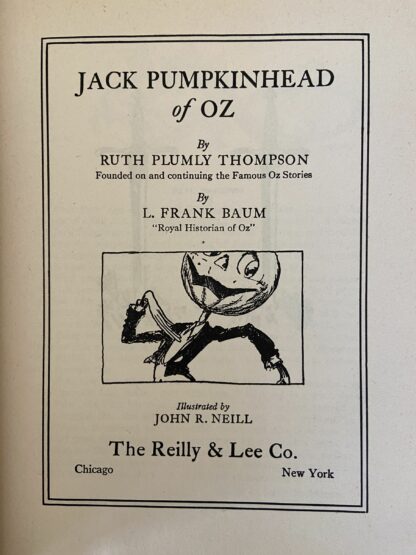 3 Ruth Plumly Thompson Wizard of Oz Books: Cowardly Lion, Jack Pumpkinhead, Lost King of Oz - Image 7